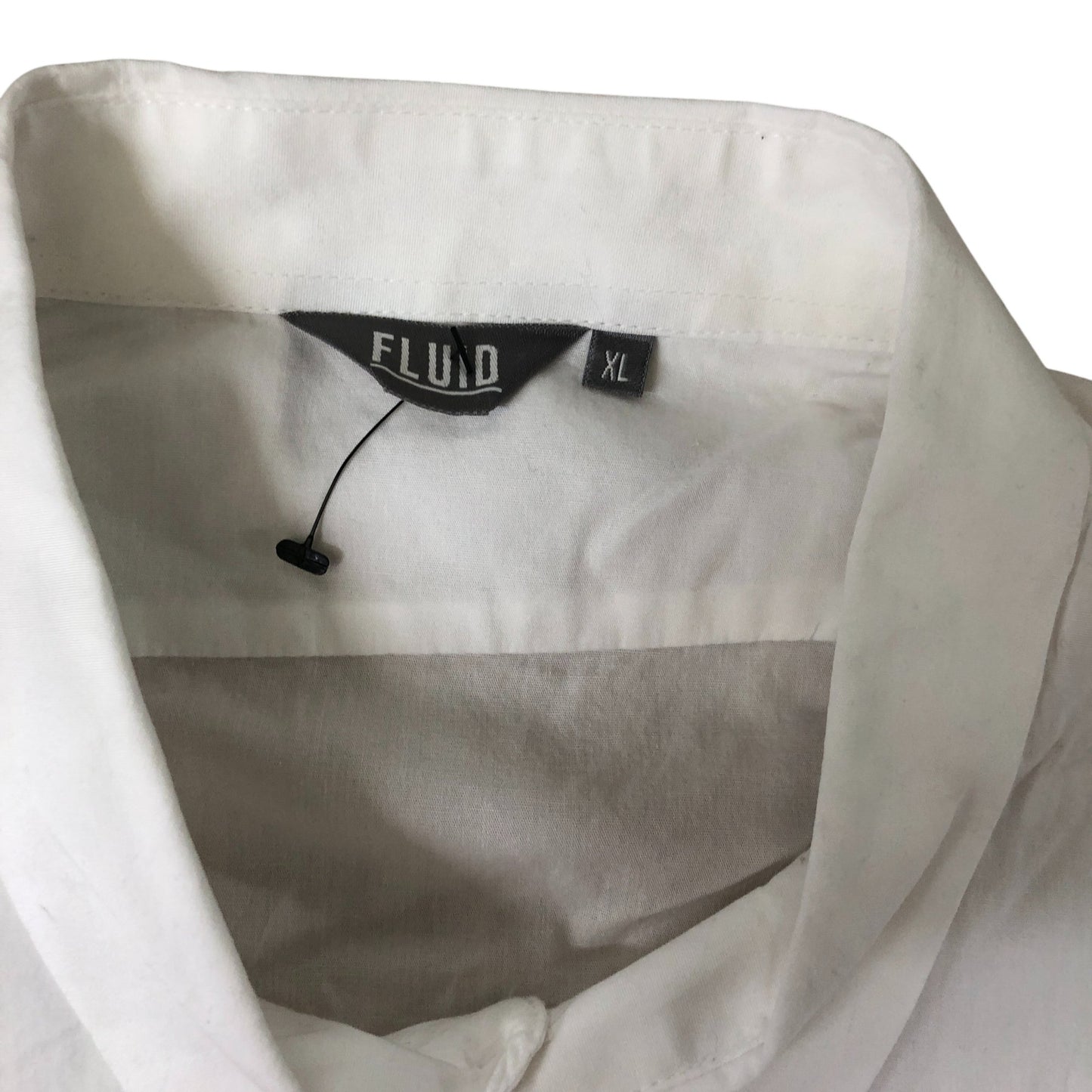 Fluid XL Short Sleeve Shirt Men Cotton Blend White Casual Top