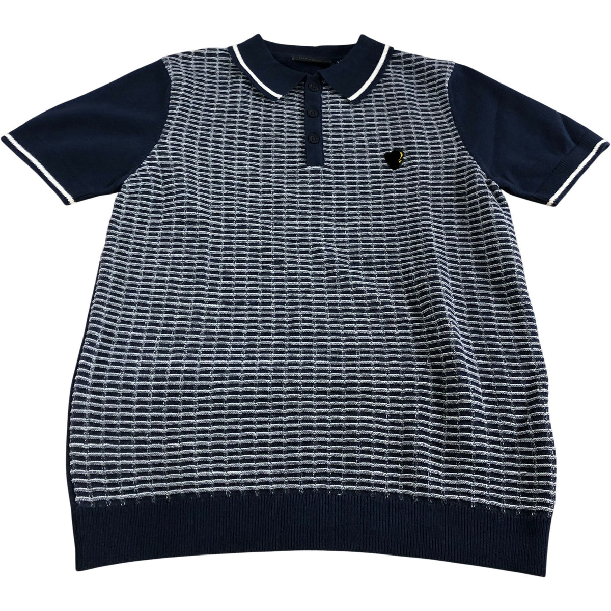 Polo Shirt Navy Blue Size 9-10 Years Boys Casual Cotton Knit