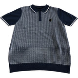 Polo Shirt Navy Blue Size 9-10 Years Boys Casual Cotton Knit
