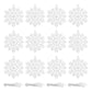 White Glittering Snowflake Ornaments Decorations 15 Pack