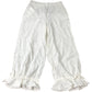 Capri Ivory Linen Ruffle Hem Trousers Size S Regular