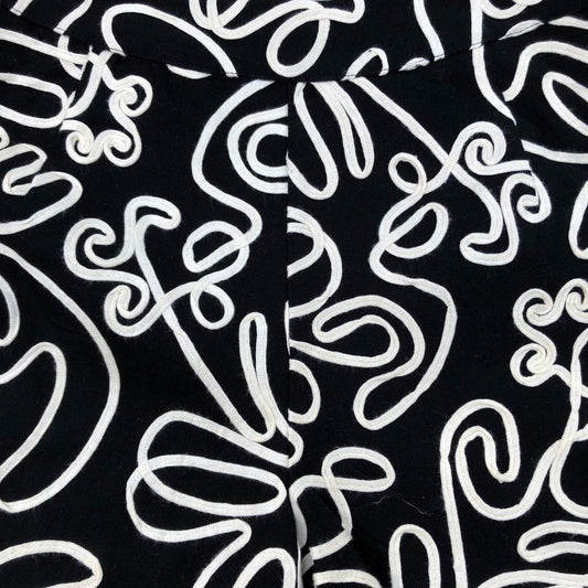 River Island Black White Abstract Print Women's Shorts Size 12
