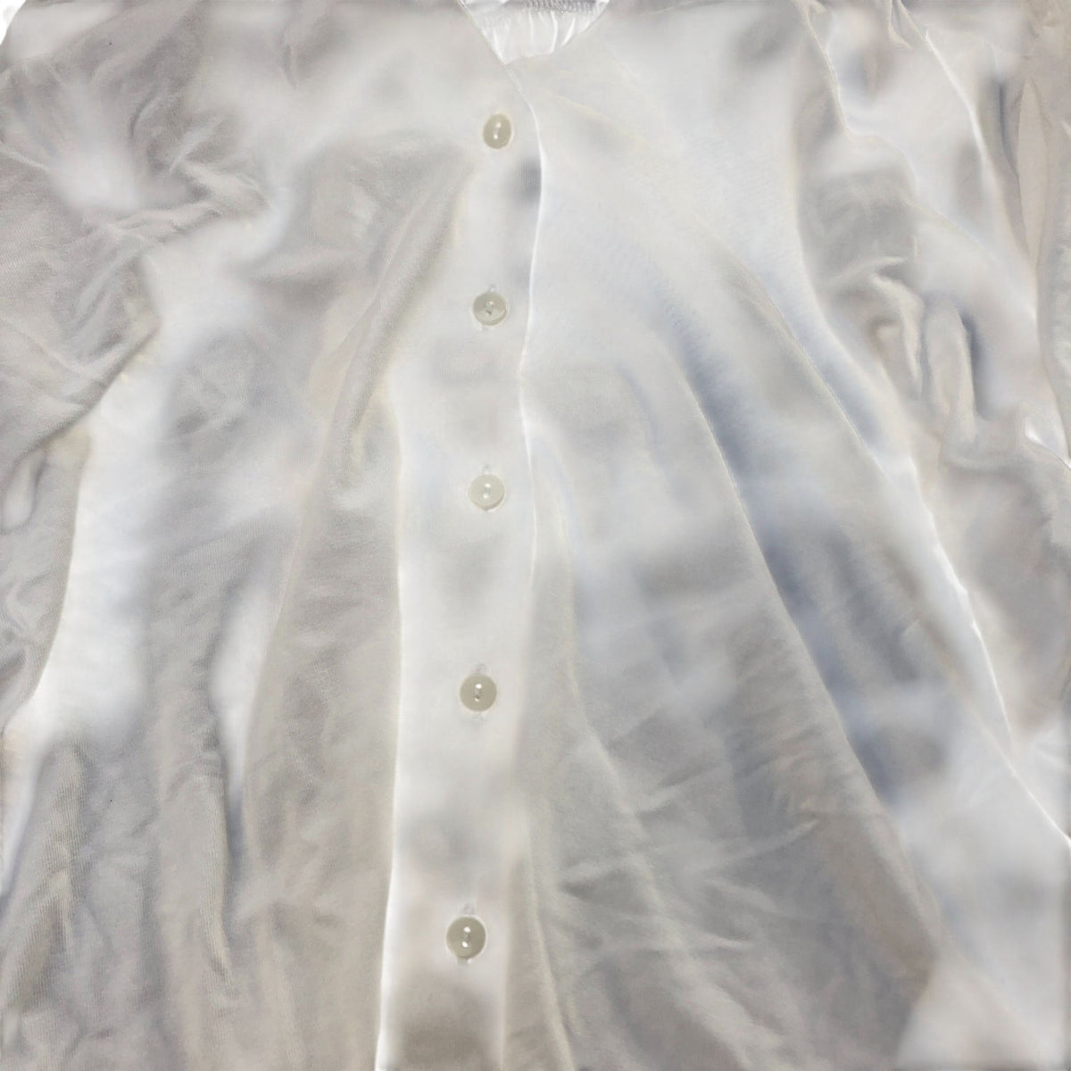Baukjen Ruffled White Blouse Size 6 Women's Button Front 95 Viscose 5 Elastane