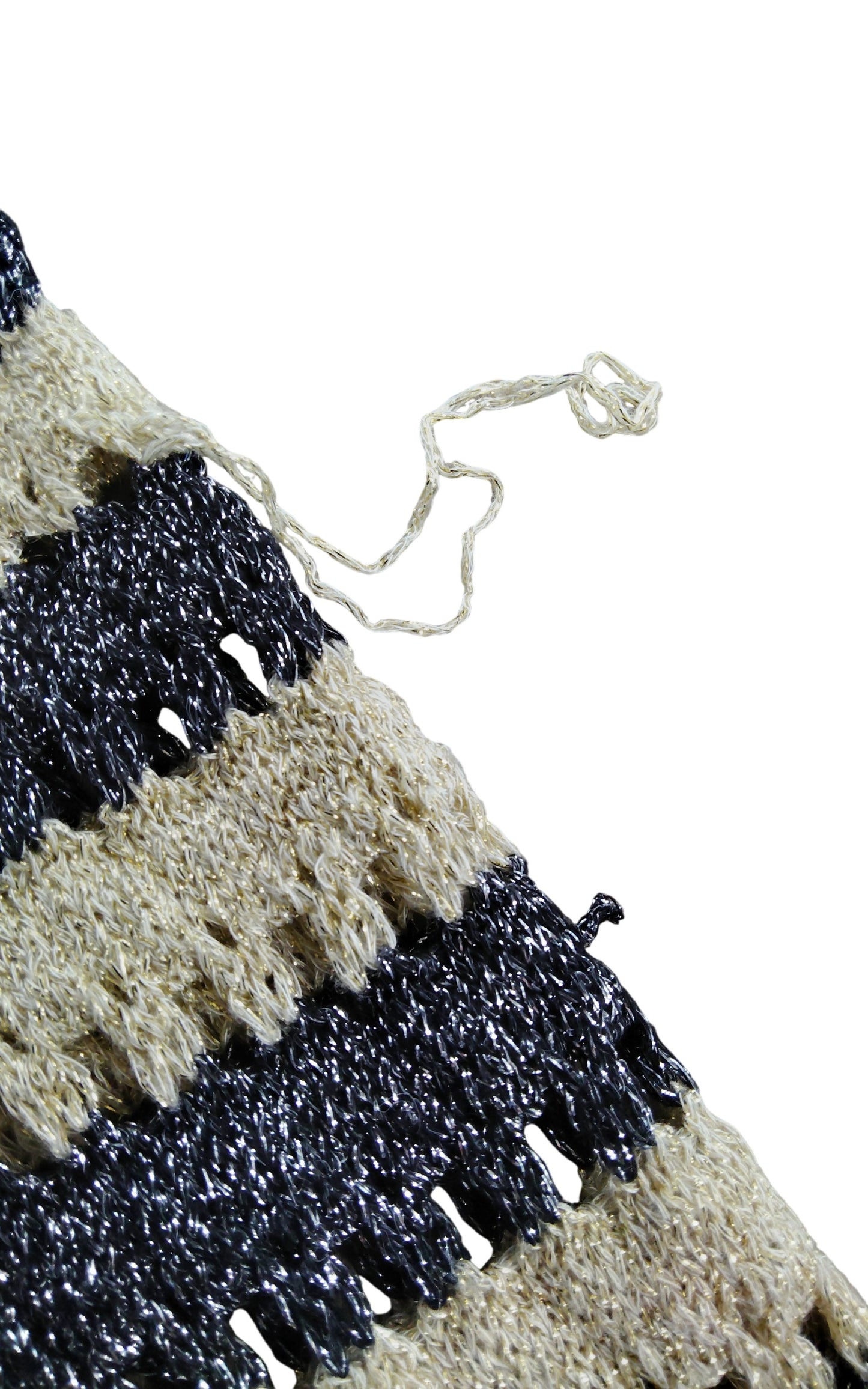 River Island Women's Size 8 Neck Cream Black Striped Cardigan