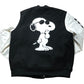 Peanuts Snoopy Varsity Jacket XL Joe Cool Black White Sleeves