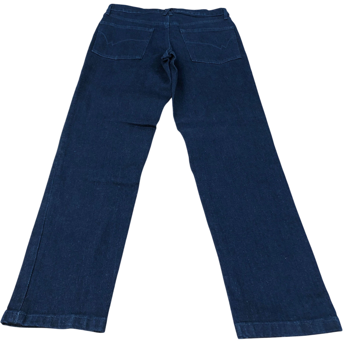 Dark Wash Straight Leg Jeans UK10R Women's 99 Cotton 1 Elastane