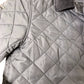 Premium Women's Puffer Jacket Size M Quilted Navy With Cord Collar