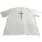 AllSaints Knox SS Crew T-Shirt M Men's White Graphic Print Oversized Fit