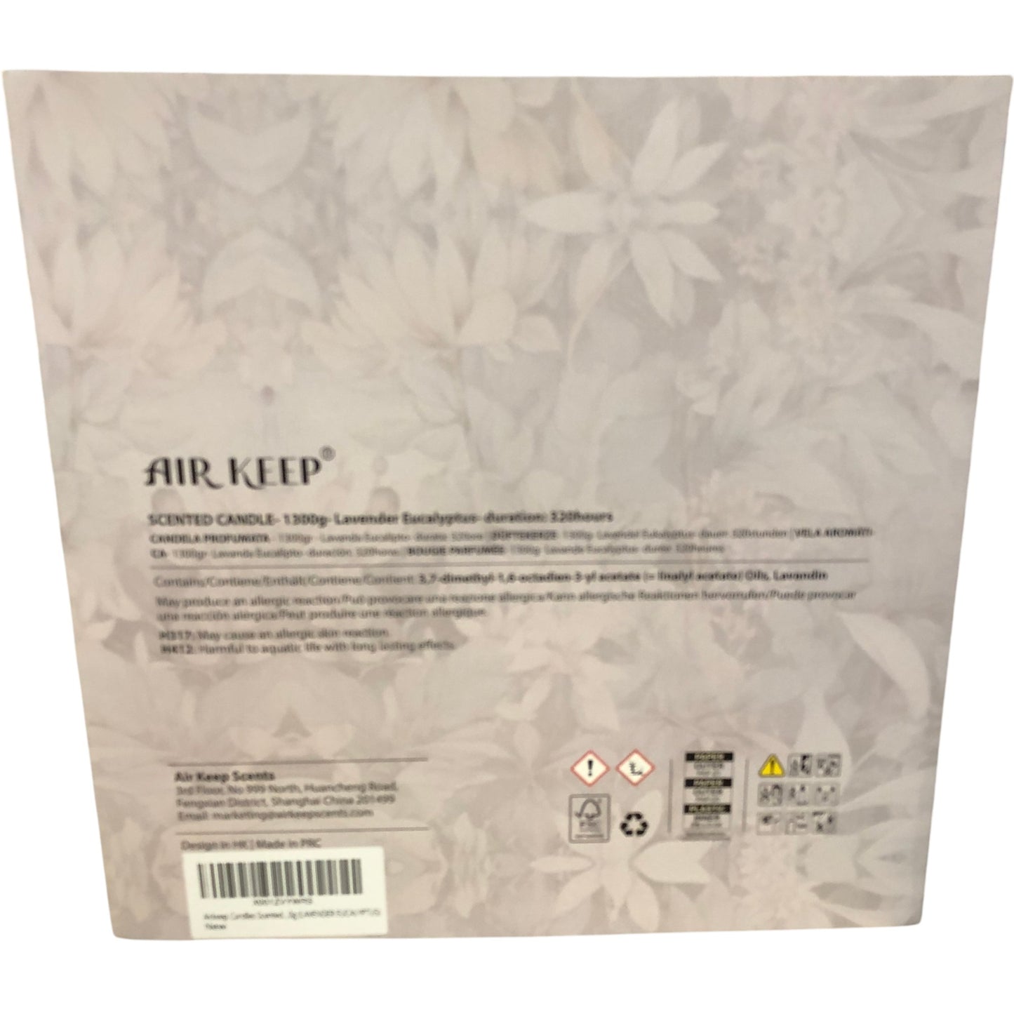 AIR KEEP Lavender Eucalyptus Scented Candle 1300g Long Lasting Home Fragrance