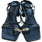 Simone Black Strappy Block Heeled Sandals Vegan Size 3