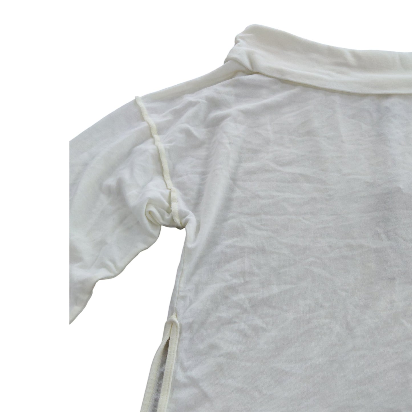 River Island Women's XS Cream Long Sleeve Top With Roll Neck Casual Style