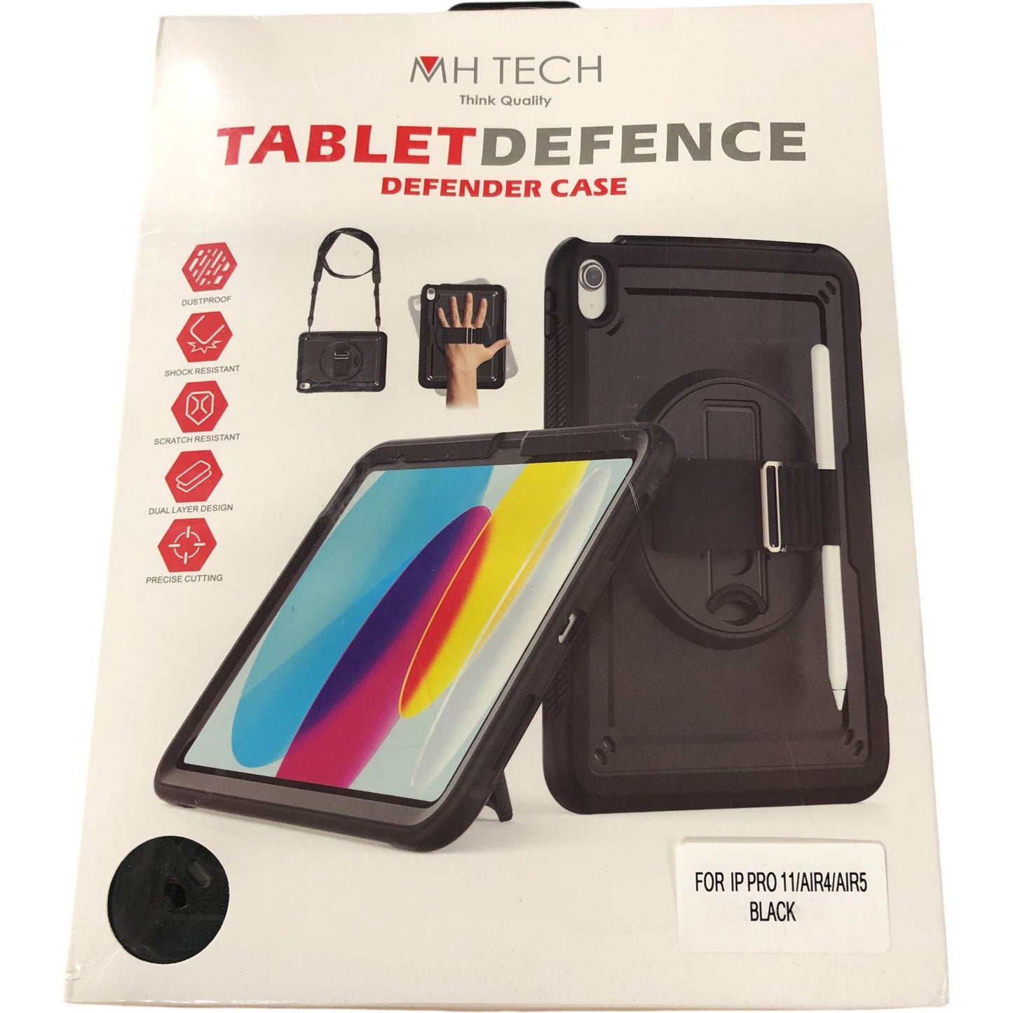 MH Tech Tablet Defence Defender Case For iPad Pro 11 Air 4 5 Black Shockproof