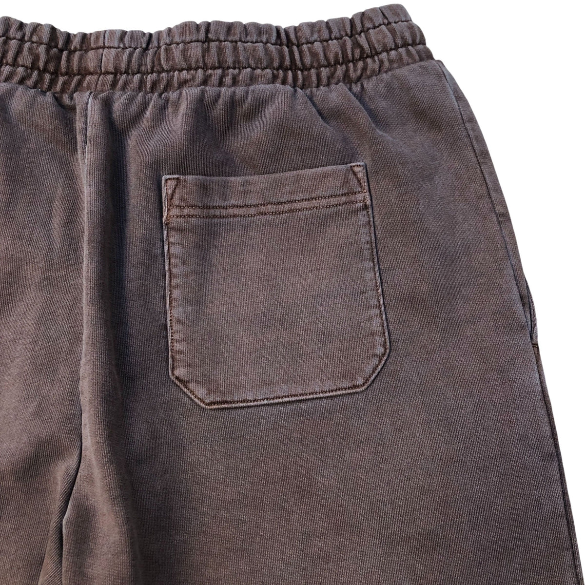 Brown Cotton Blend Casual Joggers With Elastic Cuff Size M