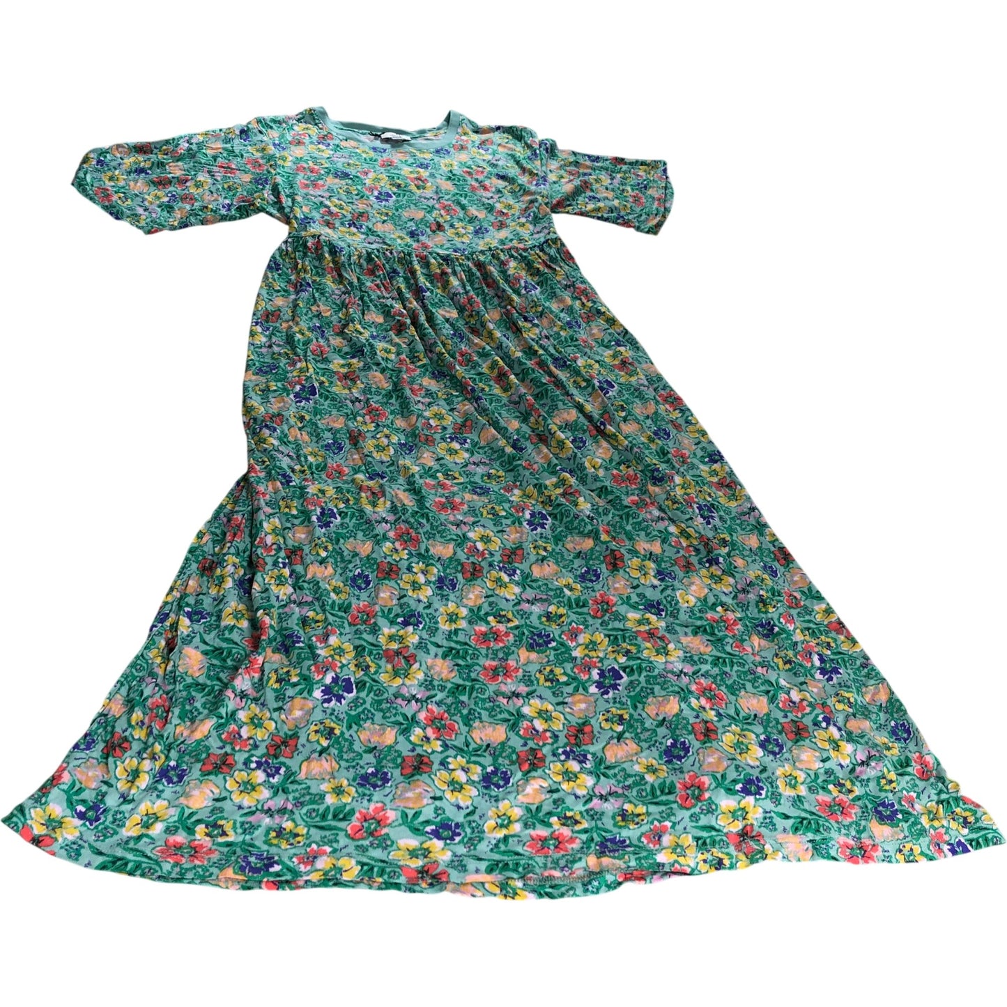 River Island Maternity Green Floral Midi Dress - Size 16