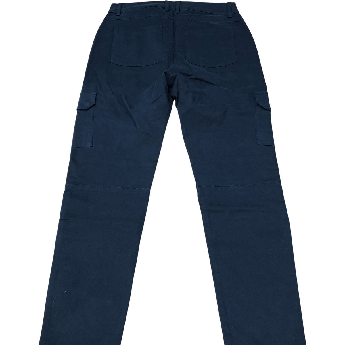 Baukjen Cargo Pants UK10 Women's Navy Cotton Stretch Fitted Trousers
