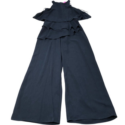 River Island Black Jumpsuit Women's Flounce Layered Wide Leg Playsuit