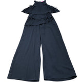 River Island Black Jumpsuit Women's Flounce Layered Wide Leg Playsuit