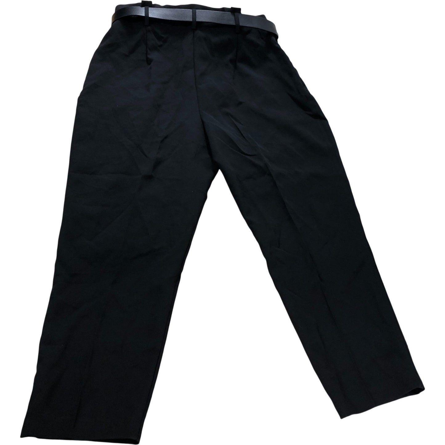 Lipsy London Black Barrel Trousers UK18 Belted