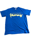 MONEY T-Shirt M Men's Blue Graphic Cotton Short Sleeve Casual Wear
