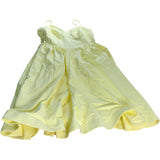 River Island Butter Yellow Volume Corset Detail Midi Dress - Size 18