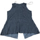 River Island Button Front Vest Size 12 Women's Striped Sleeveless Casual Top