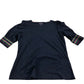 Boden Women's Navy Top Puff Sleeve Lightweight Cotton Blend UK10