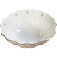 Decorative Christmas Snack Bowl White Scalloped Edges