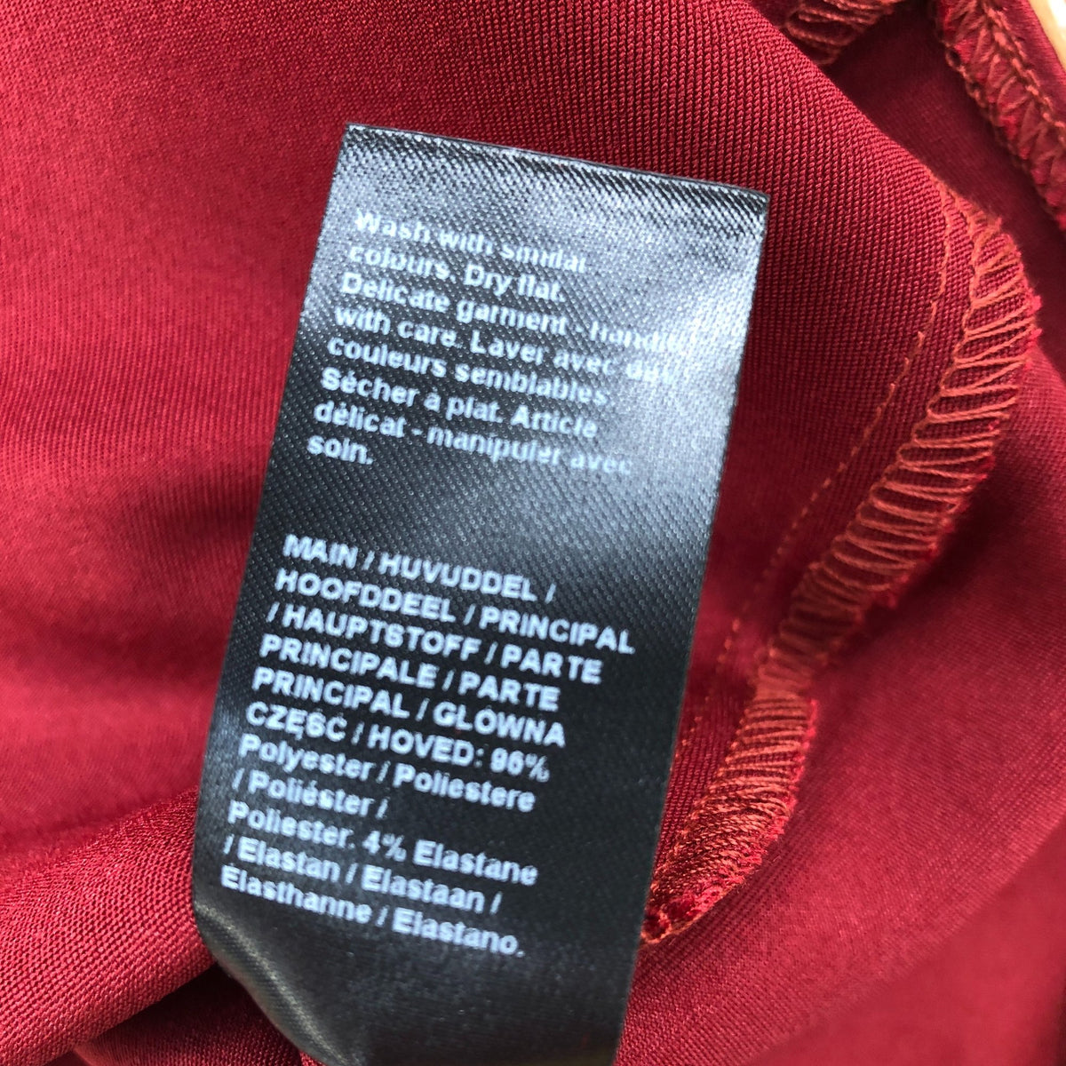 River Island Dark Red Satin Maxi Skirt