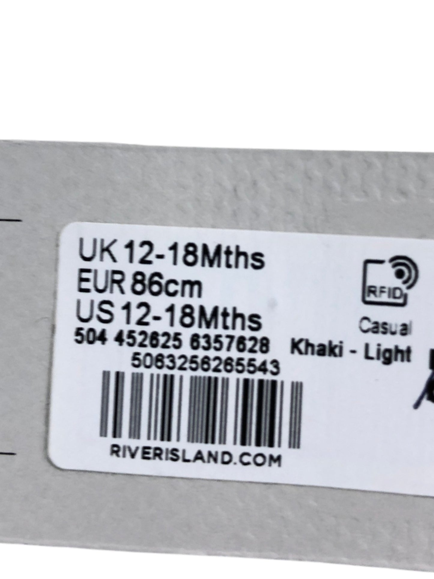 River Island Khaki Shorts UK12-18 Months Baby Girl Khaki - Light Bottoms