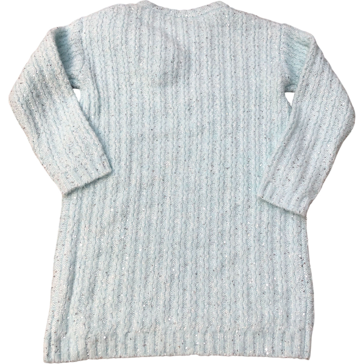 River Island Kids Blue Wool Blend Dress Bow Detail