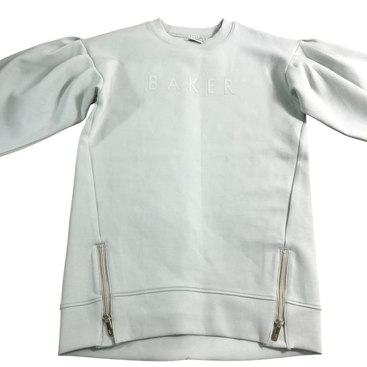 Ted Baker Sweatshirt 9 Years Girls Casual Style Puff Sleeve Zipper Detail
