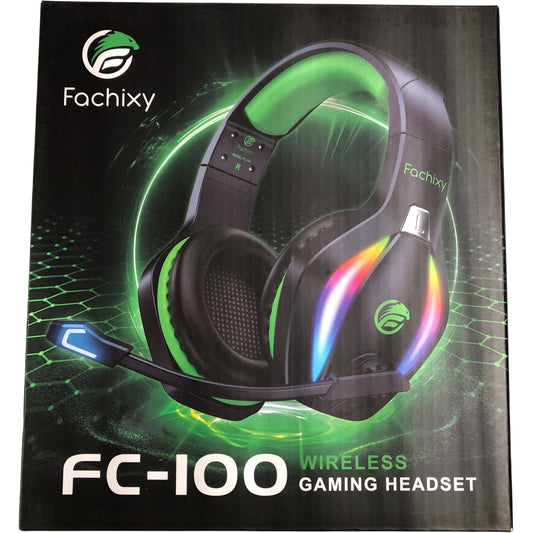 Fachixy FC-100 Wireless Gaming Headset Over Ear Headphones RGB Lighting Noise-Ca