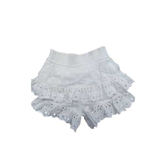 River Island Girls Cotton Underwear UK 12-18 Months White Embroidered Ruffle