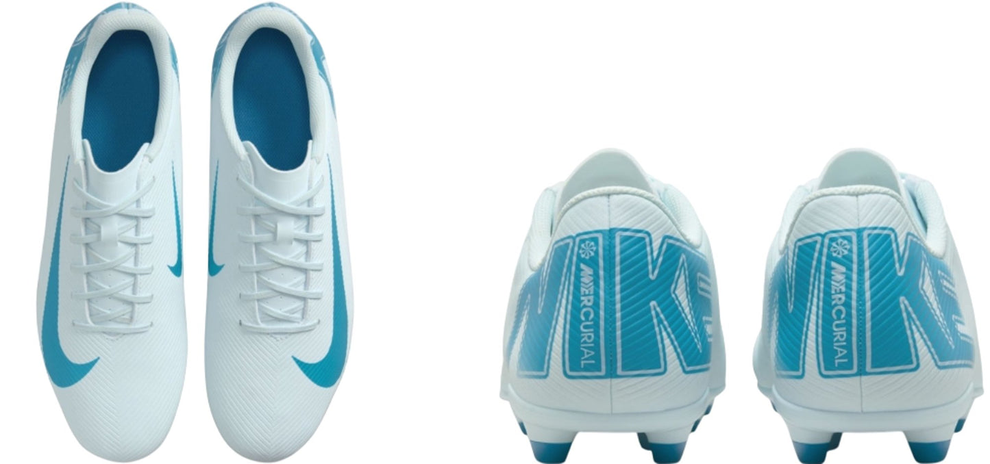 NIKE Mercurial Football Boots Size 3.5UK Men's White Blue AG1 Performance
