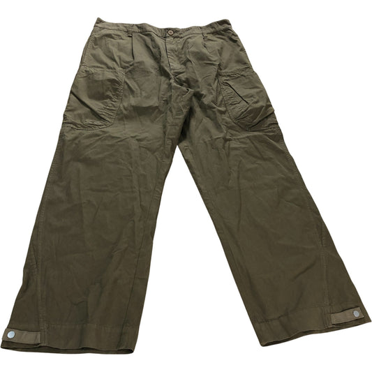 Folk Casual Trousers UK Size 34 Men's Cotton Cargo Pants Olive Green
