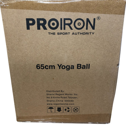 Proiron 65cm Yoga Ball Model Pro YJ01 21 Black Fitness Pilates Equipment