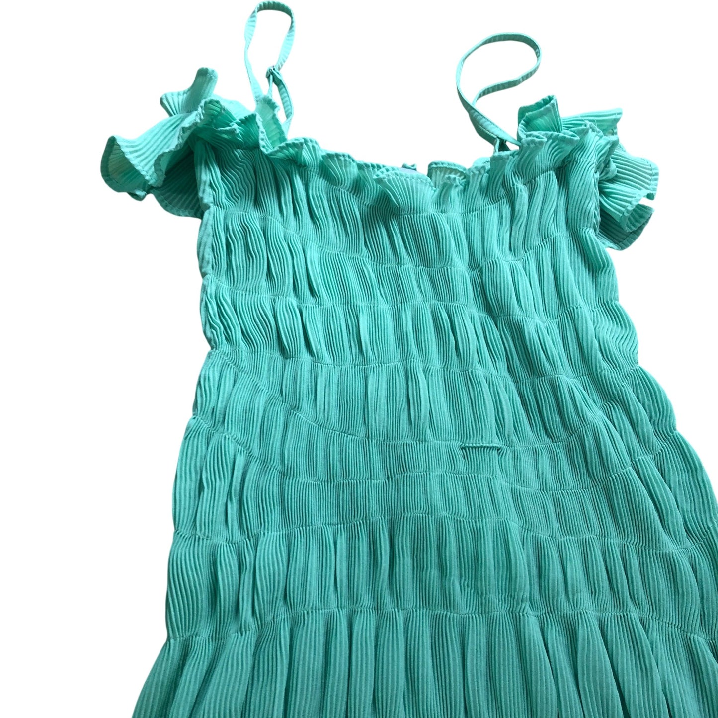 Georgia Hardinge Green Shirred Maxi Dress - Size 12