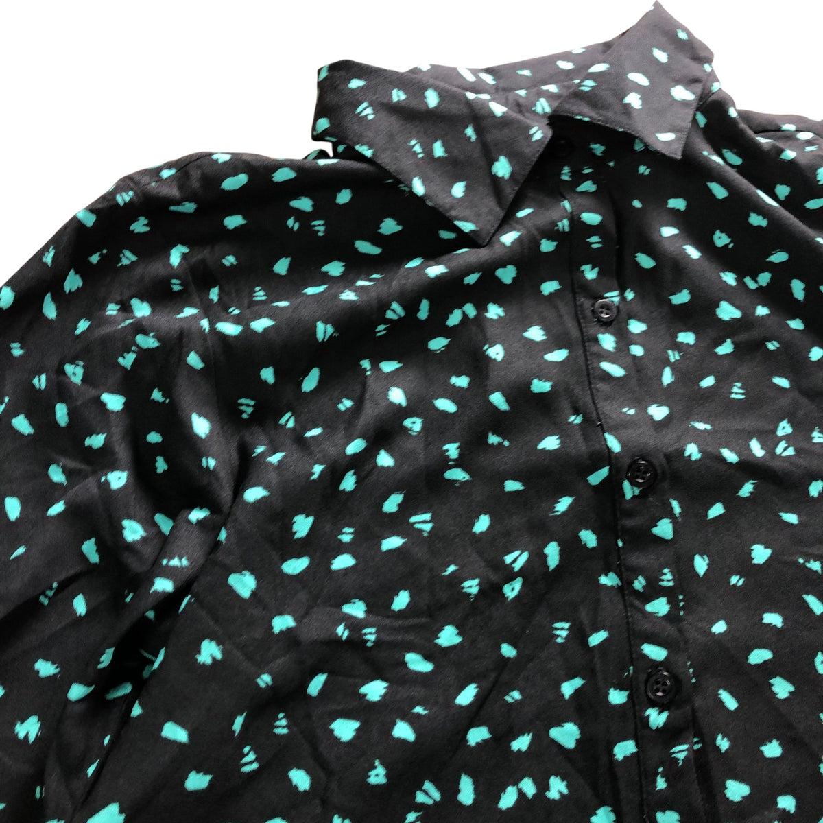 Dancing Leopard 16 Women's Long Sleeve Dress Black Green Printed