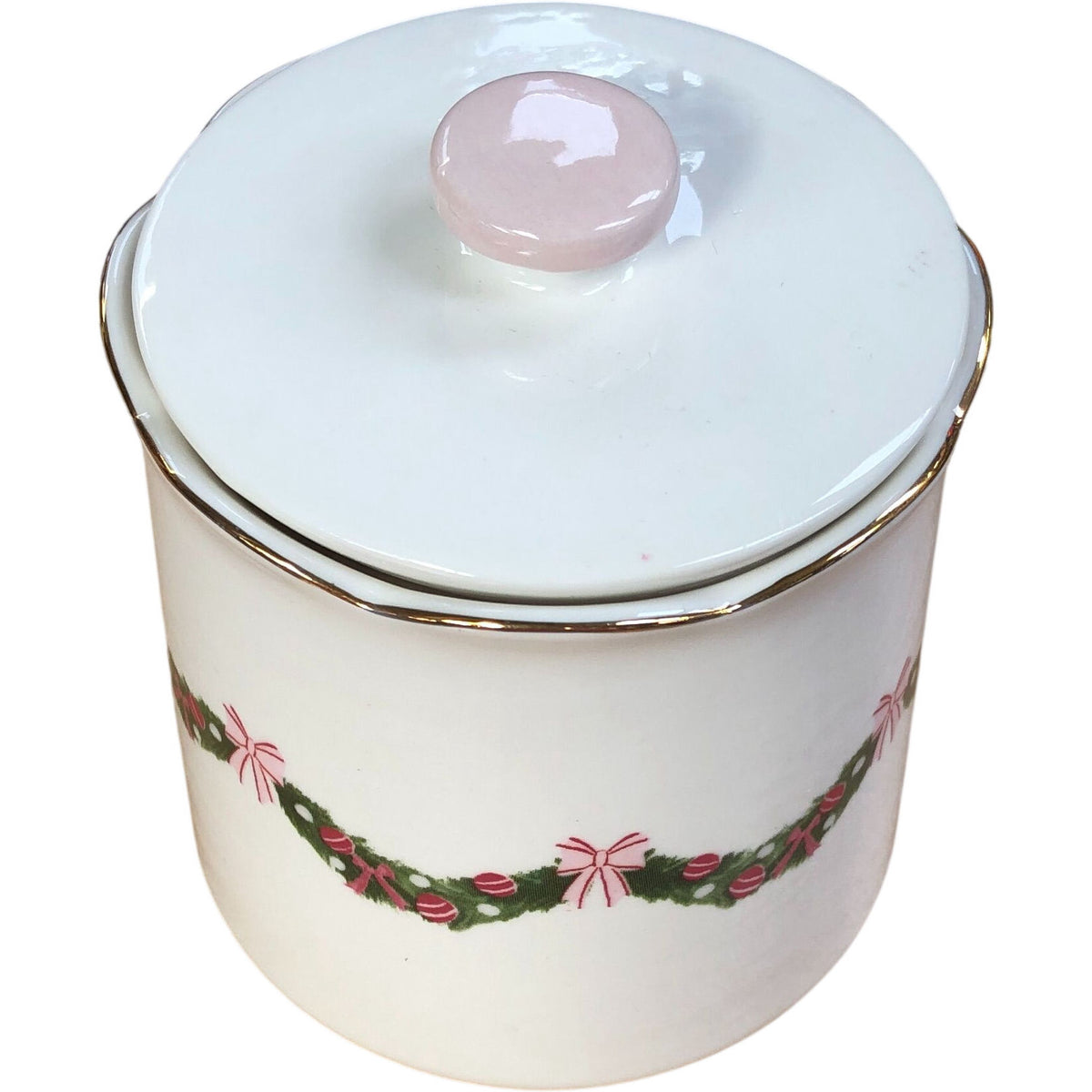 Ceramic Christmas Sugar Jar Garland Decoration