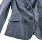 Misty Morning Nep Jacket UK6 Women's Navy Herringbone Blazer