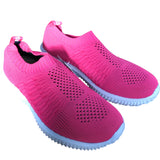 Lightweight Comfort Slip On Trainers Women's Bright Pink UK3.5