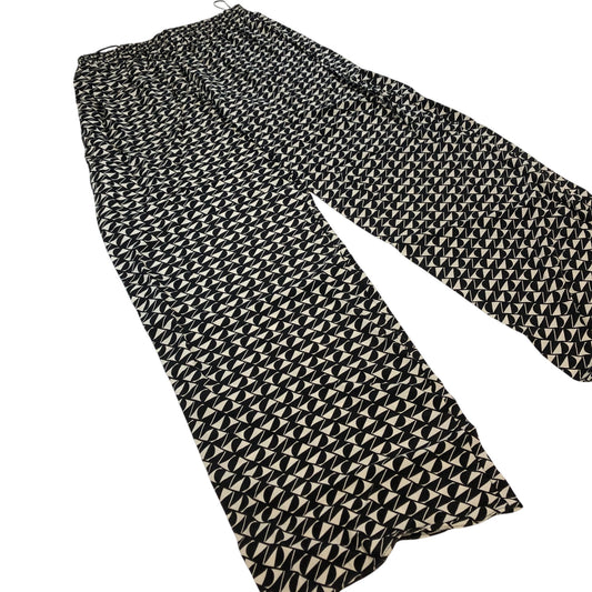 River Island Black And White Geometric Trousers UK8 Women's Lightweight Viscose