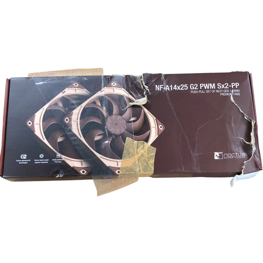NOCTUA NF-A14X25 G2 PWM Sx2-PP Dual Fan Set Next Gen 140mm Premium Cooling