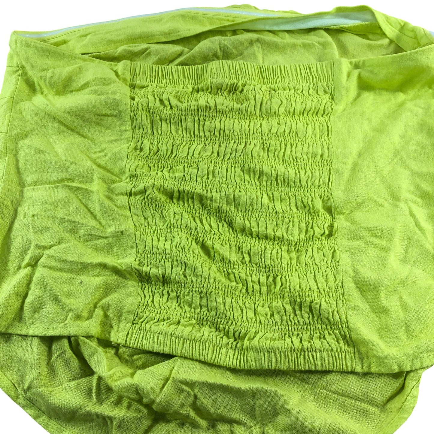 River Island Neon Yellow Strapless Top - Size 14