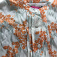 Branded Orange Floral Print Mini Dress - Size 16