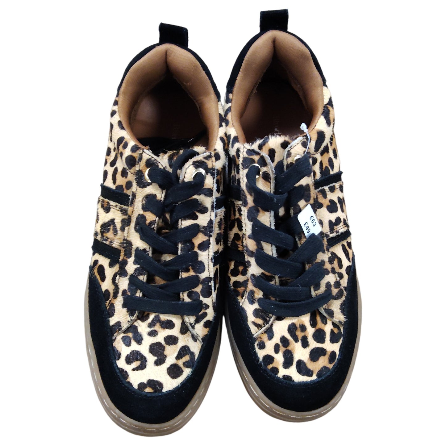 Leopard Print Trainers Women's Lightweight Casual Shoes Size UK 4 New