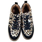 Leopard Print Trainers Women's Lightweight Casual Shoes Size UK 4 New