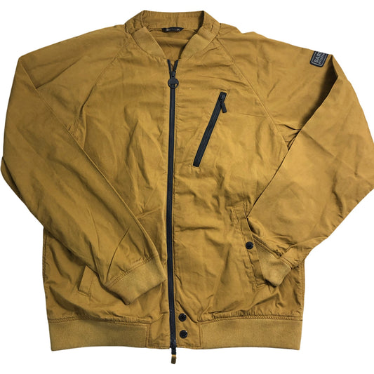 Barbour International Men's Medium Bomber Jacket Casual Zip Up Mustard