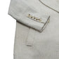 Women's Herringbone Coat Beigey White Single Breasted Size M