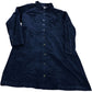 Corduroy Shirt Dress UK14R Women's Long Sleeve Dark Navy